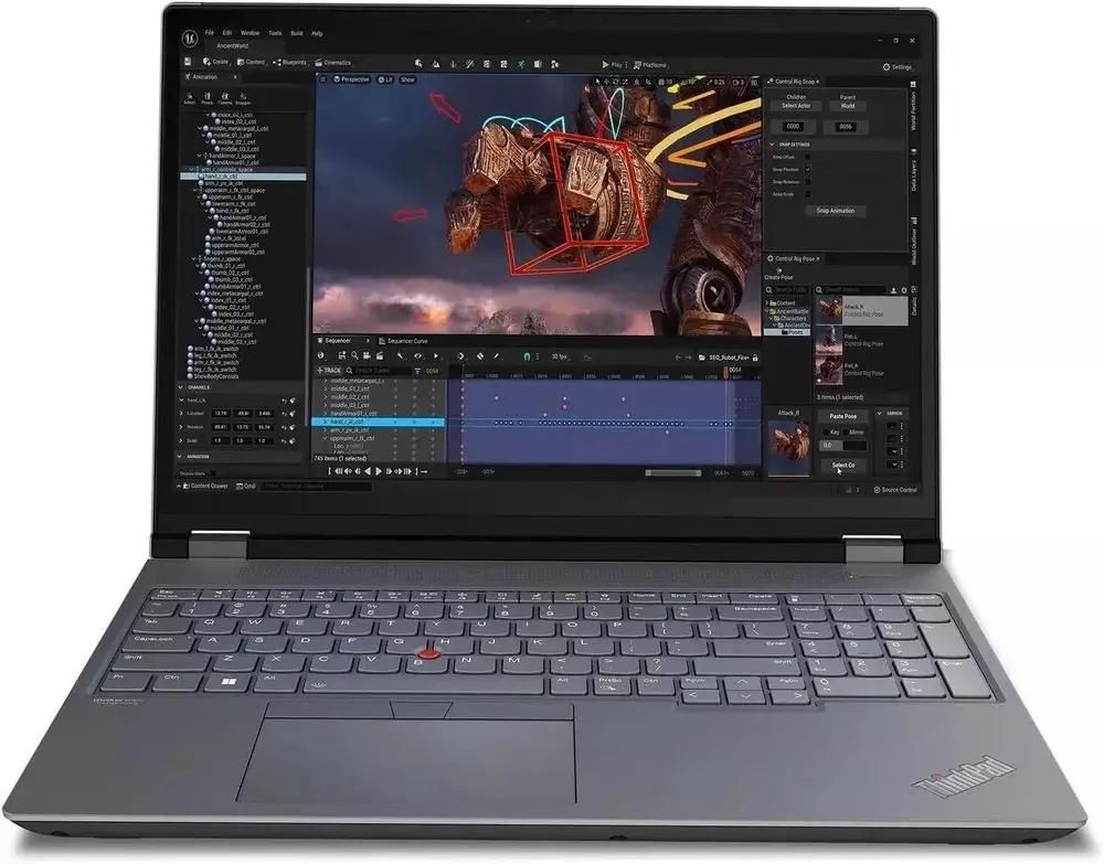 

Ноутбук Lenovo ThinkPad P16 G2 16" IPS 1920x1200, Intel Core i7 13700HX 2.1 ГГц, 16Gb RAM, 1Tb SSD, NVIDIA RTX A1000-6Gb, W11Pro, черный (21FBA06GCD)
