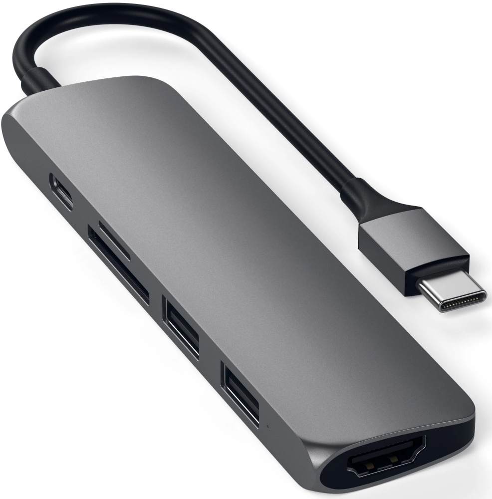 Док-станция Satechi Slim, USB Type-C, черный (ST-SCMA2K)