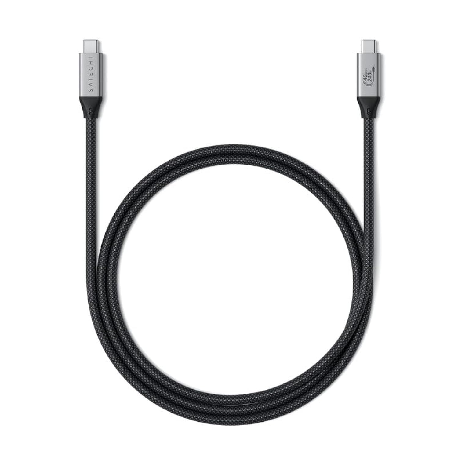 

Кабель USB Type-C-USB Type-C, 240 Вт, 1.2 м, серый, Satechi USB4 Pro (ST-YU4120M)