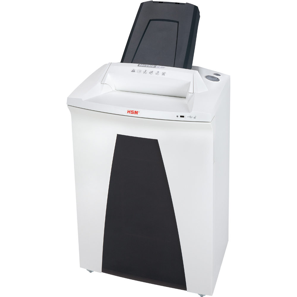 

Шредер HSM Securio AF500, секретность 3/P-4, 390 см/мин., перекрестный - 1.9 мм x 1.5 см, объем 82 л, кол-во листов до 17 шт., скрепки, скобы, карты, CD, белый/черный (AF500), AF500
