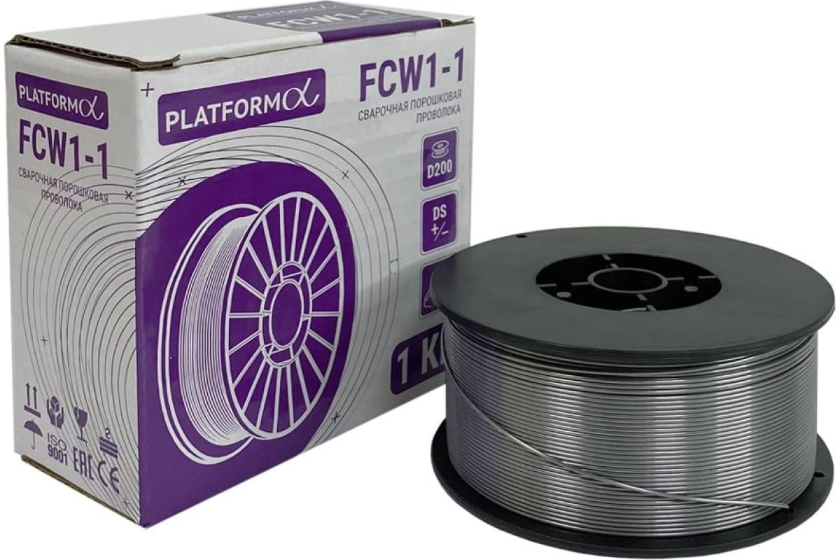 Проволока сварочная Platform PL-FCW1-1, 1 мм, порошковая (с флюсом), 1 кг (PL-FCW1-1) - фото 1