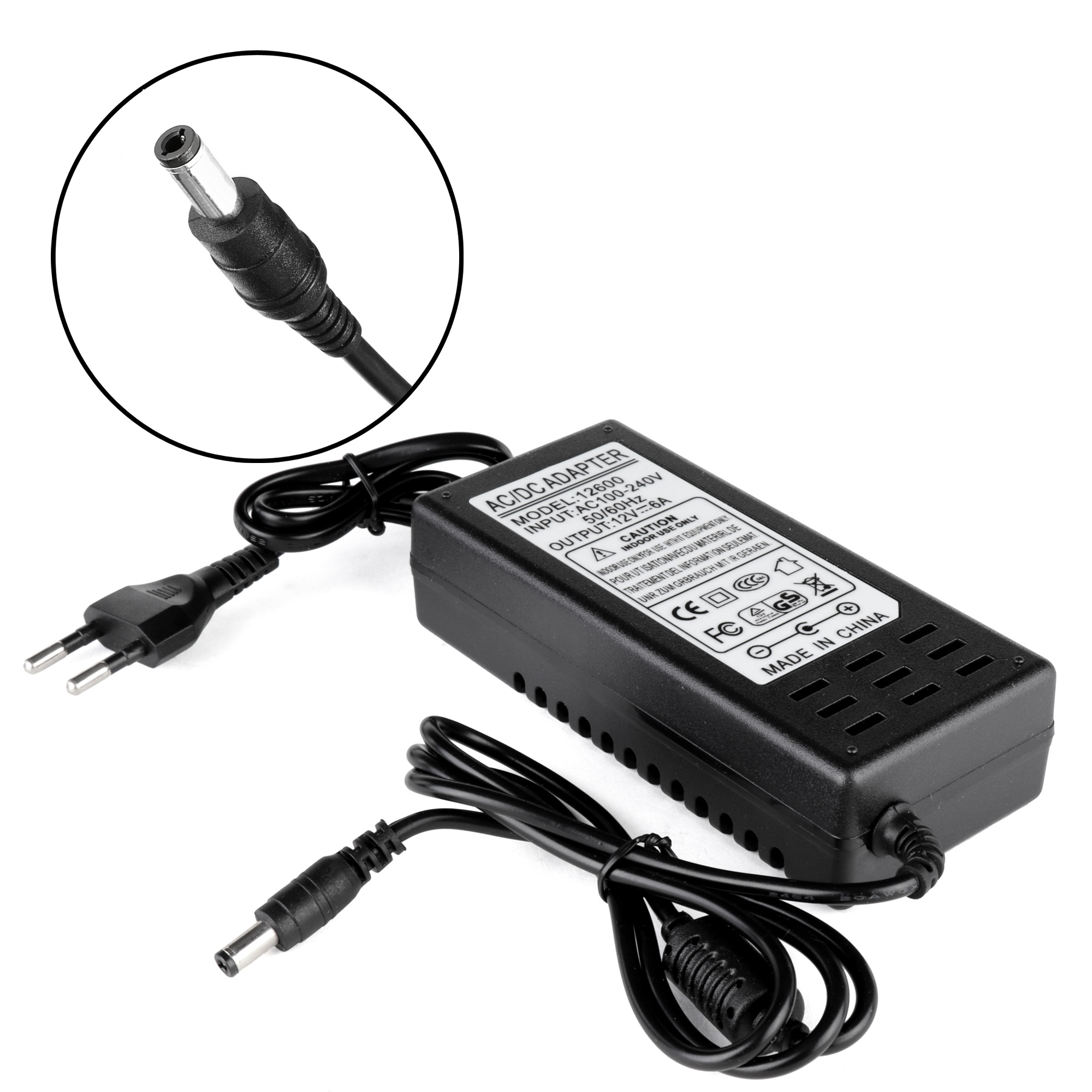 Блок питания для монитора OEM 12600, 5.5х2.5, 12 В, 6 А