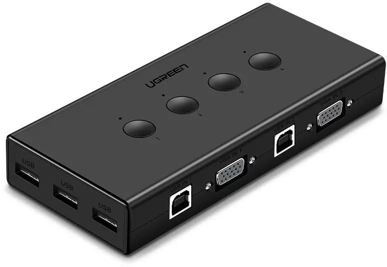 

Хаб (разветвитель) UGREEN CM154, 4xUSB 2.0, черный + 4xVGA (50280_), CM154