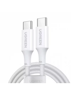 

Кабель USB Type-C-USB Type-C, экранированный, 5А, 100 Вт, 1.5 м, белый, UGREEN US557 (15268), US557