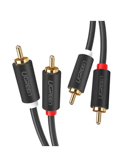 

Кабель 2xRCA(M)-2xRCA(M), 2 м, серый UGREEN AV104 (10518), AV104
