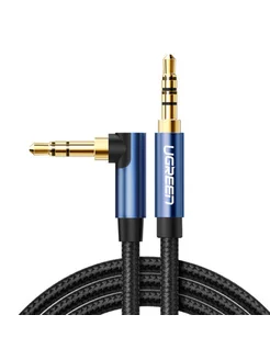 

Кабель соединительный Jack 3.5mm(M)-Jack 3.5mm(M) угловой/прямой, экранированный, 2 м, черный UGREEN AV112 (60181), AV112