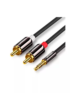 

Кабель-переходник (адаптер) Jack 3.5mm(M)-2xRCA(M), экранированный, 3 м, черный UGREEN AV116 (10590), AV116