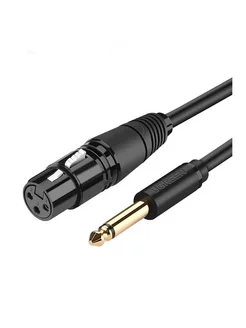 

Кабель-переходник (адаптер) Jack 6.3mm(M)-XLR(F), 1 м, черный UGREEN AV131 (20717), AV131