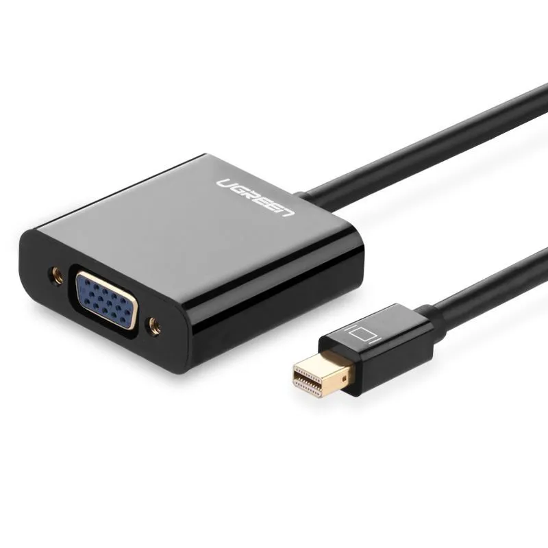 

Кабель-переходник (адаптер) Mini DisplayPort(M)-VGA(15F), экранированный, 15 см, черный UGREEN MD113 (10459), MD113