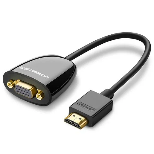 Конвертер UGREEN MM105, HDMI(19M)-VGA(15F), черный (40253)