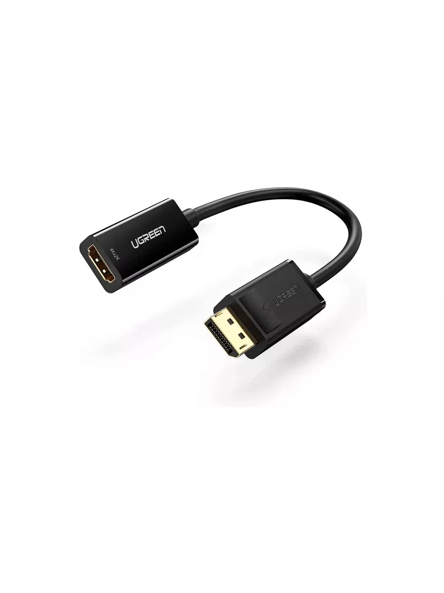 Конвертер UGREEN MM137, DisplayPort(m)-HDMI (19F), черный (40363)