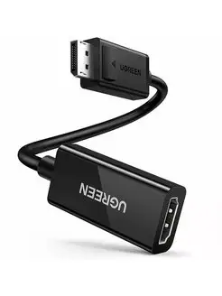 Конвертер UGREEN MM137, DisplayPort(m)-HDMI (19F), черный