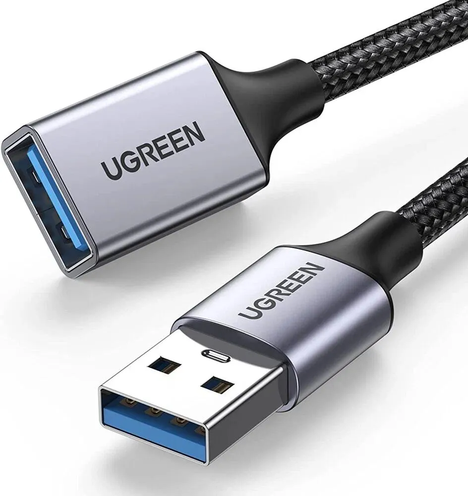 

Кабель USB 3.0(Am)-USB 3.0(Af), экранированный, 5 м, черный, UGREEN US115 (25285), US115