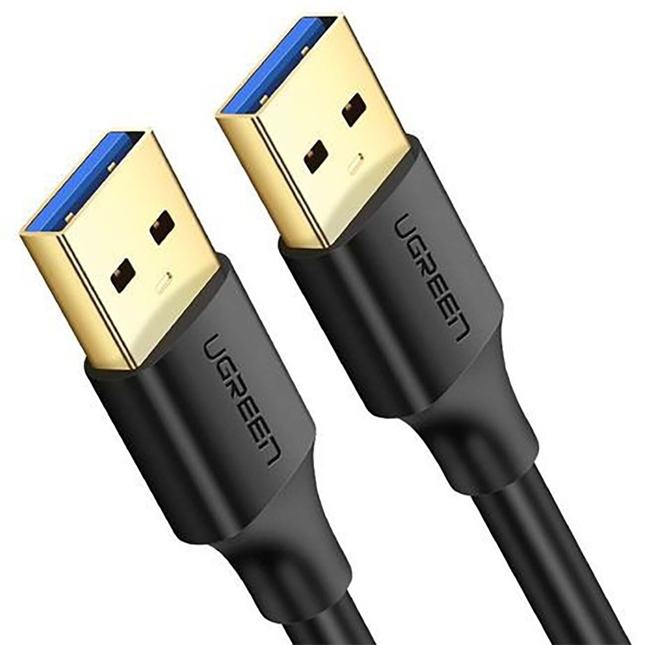 

Кабель USB(Am)-USB(Am), экранированный, 2А, 50 см, черный, UGREEN US128 (10369), US128