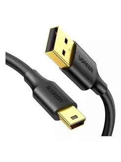 Кабель USB 2.0(Am)-Mini USB 2.0(Bm), экранированный, 2 м, черный, UGREEN US132 (30472)