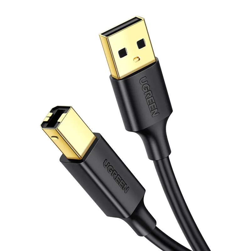 

Кабель USB 2.0(Am)-USB 2.0(Bm), экранированный, 1.5 м, черный, UGREEN US135 (10350), US135