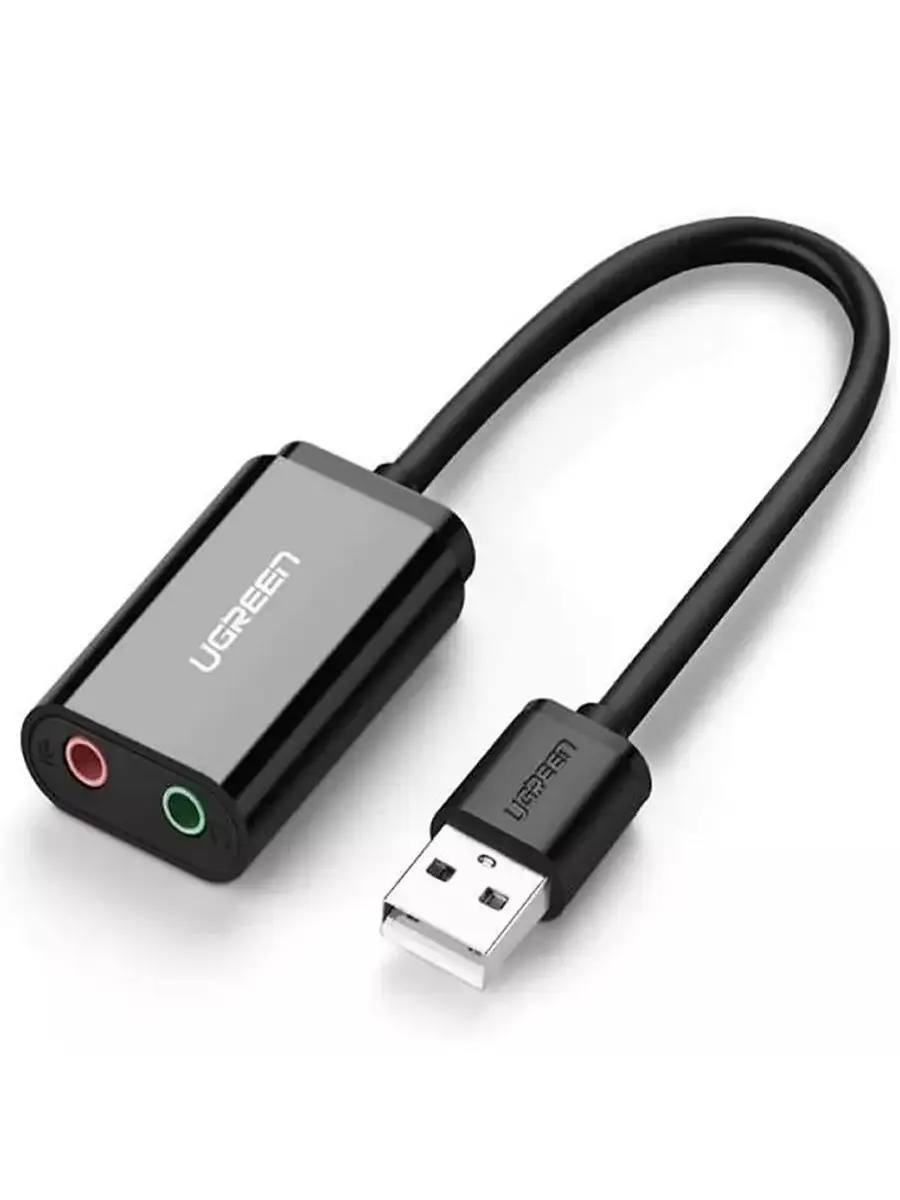 Звуковая карта UGREEN US205, 2.0, USB 2.0, Retail (30724)