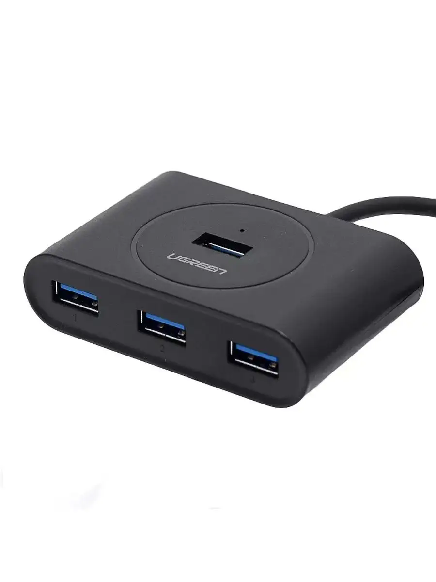 

USB-концентратор UGREEN CR113, 4xUSB 3.0, черный + 0.5m (20290), CR113
