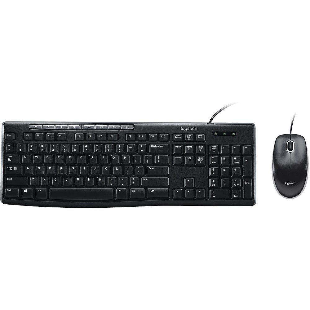 Клавиатура + мышь Logitech MK200, USB, черный (920-002694/920-002714)