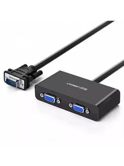 Разветвитель UGREEN, 1xVGA(15M)-2xVGA(15F), 1920x1080, Порт Micro USB для питания (20918)