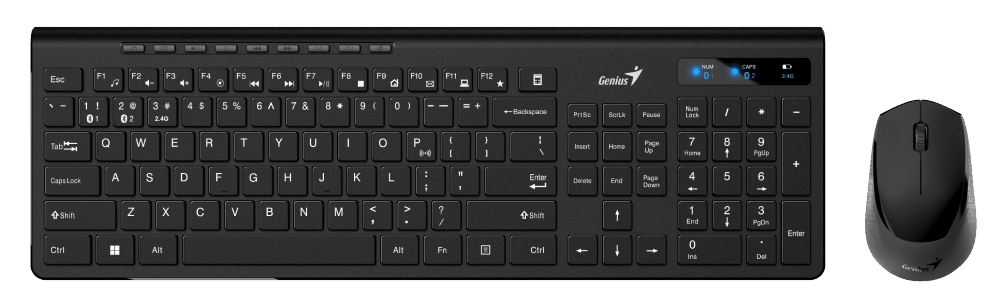 Клавиатура + мышь Genius SlimStar 8230 BT, беспроводная, Bluetooth, черный (31340015408)