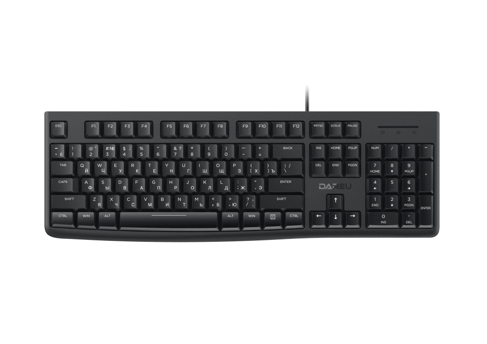 Клавиатура + мышь Dareu MK185 ver.2, USB, черный