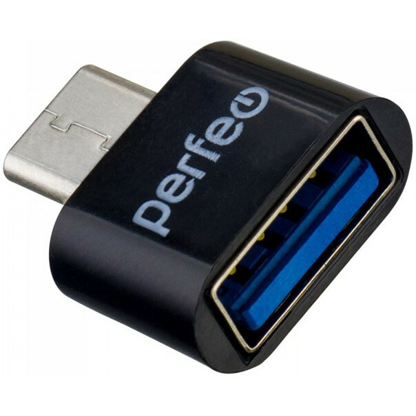 

Переходник (адаптер) USB-USB Type-C, черный, PERFEO (PF_C3003)
