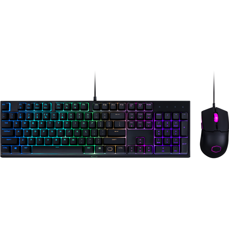 Клавиатура + мышь Cooler Master MasterSet MS110, USB, черный (MS-110-KKMF3-RU) - фото 1