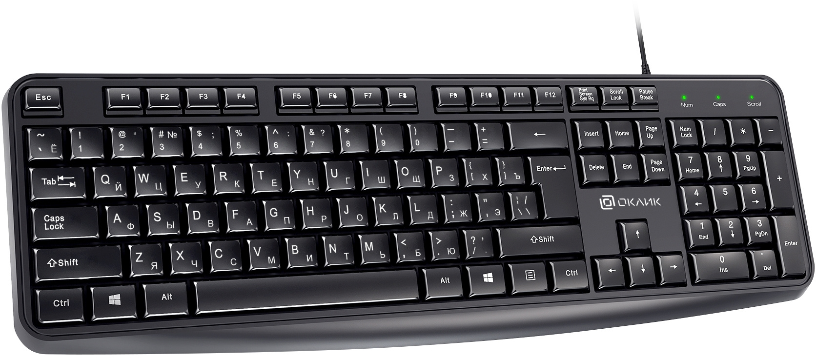 Клавиатура + мышь Oklick S603, USB, черный (1968894) - фото 1