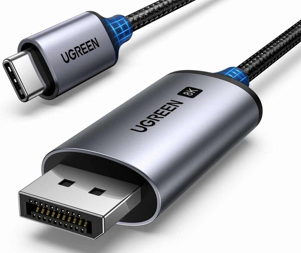 

Кабель USB Type-C(m)-DisplayPort (19M) v1.4 4K/8K, 2 м, черный/серебристый UGREEN CM556 (25839_), CM556