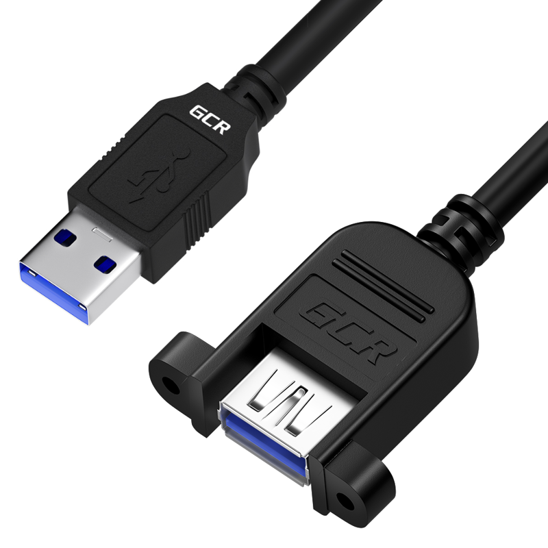 Кабель-удлинитель USB 3.0(Af)-USB 3.0(Am), ферритовый фильтр, 2 м, черный, Greenconnect (GCR-53902)
