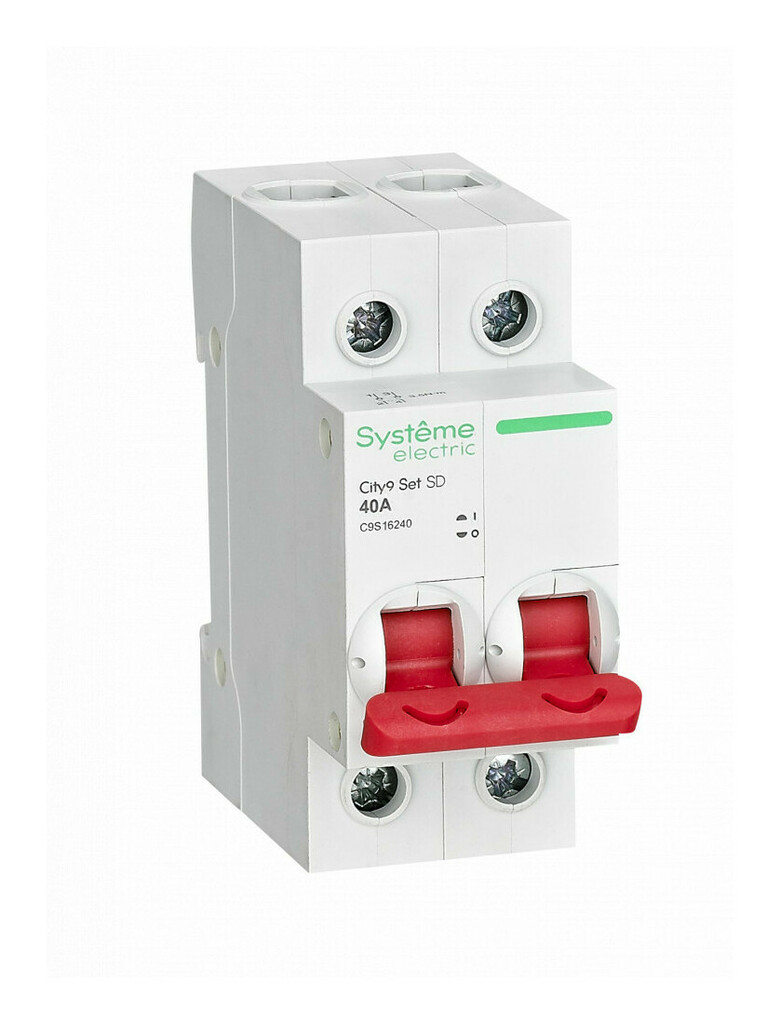 

Выключатель нагрузки 2P 40А, Systeme Electric City9 C9S16240 (C9S16240), C9S16240