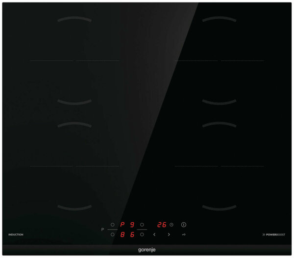 

Индукционная варочная панель GORENJE GI6401BCE, 4 конфорки, черный (GI6401BCE), Черная, GI6401BCE