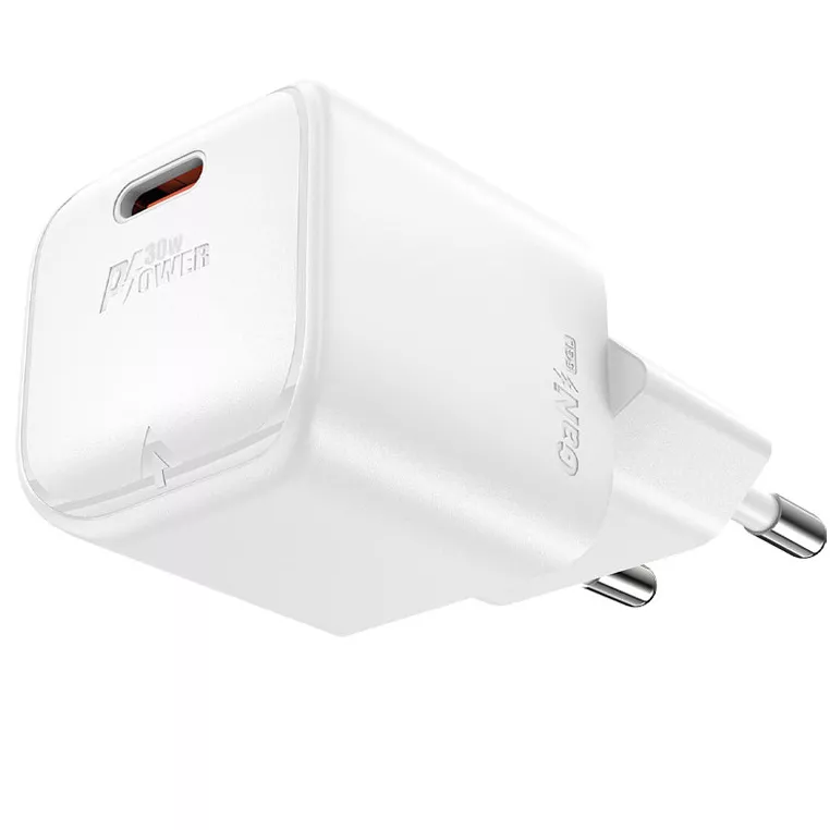 

Сетевое зарядное устройство Acefast A77 mini 30 Вт, EU, USB type-C, Quick Charge, PD, белый (AF-A77-WH), A77 mini