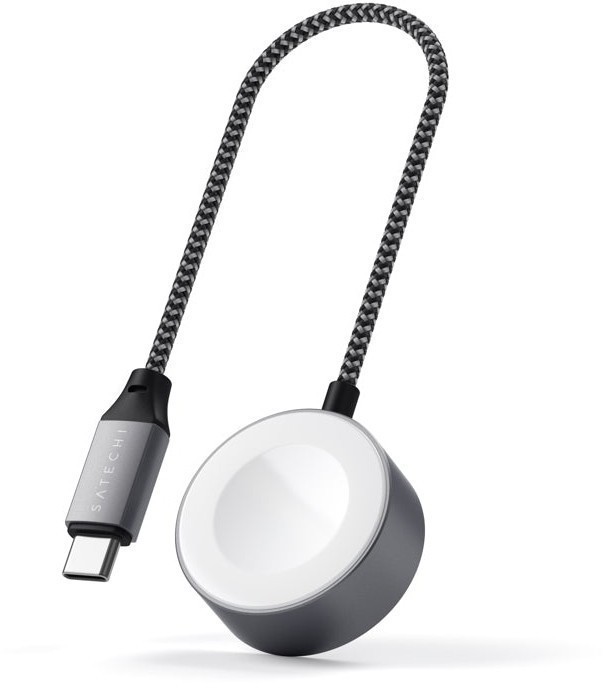 Беспроводное зарядное устройство Satechi Magnetic Charging Cable, для Apple Watch, серый (ST-TCAW7CM)