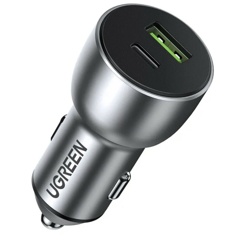 Автомобильное зарядное устройство UGREEN CD213, USB, 1xUSB Type C, 52.5 Вт, QC, PD, серый (60980)