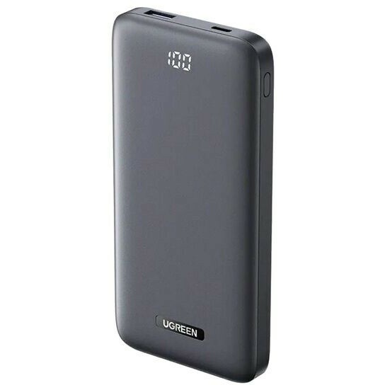 Портативный аккумулятор (Powerbank) UGREEN PB198, 10 А·ч, 2xUSB, 2.4А, Type-C, QC, PD, серый (60689_)