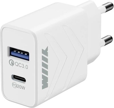 

Сетевое зарядное устройство WIIIX 20 Вт, USB, EU, USB type-C, Quick Charge, PD, белый (UNN-4-2-03-QCPD)
