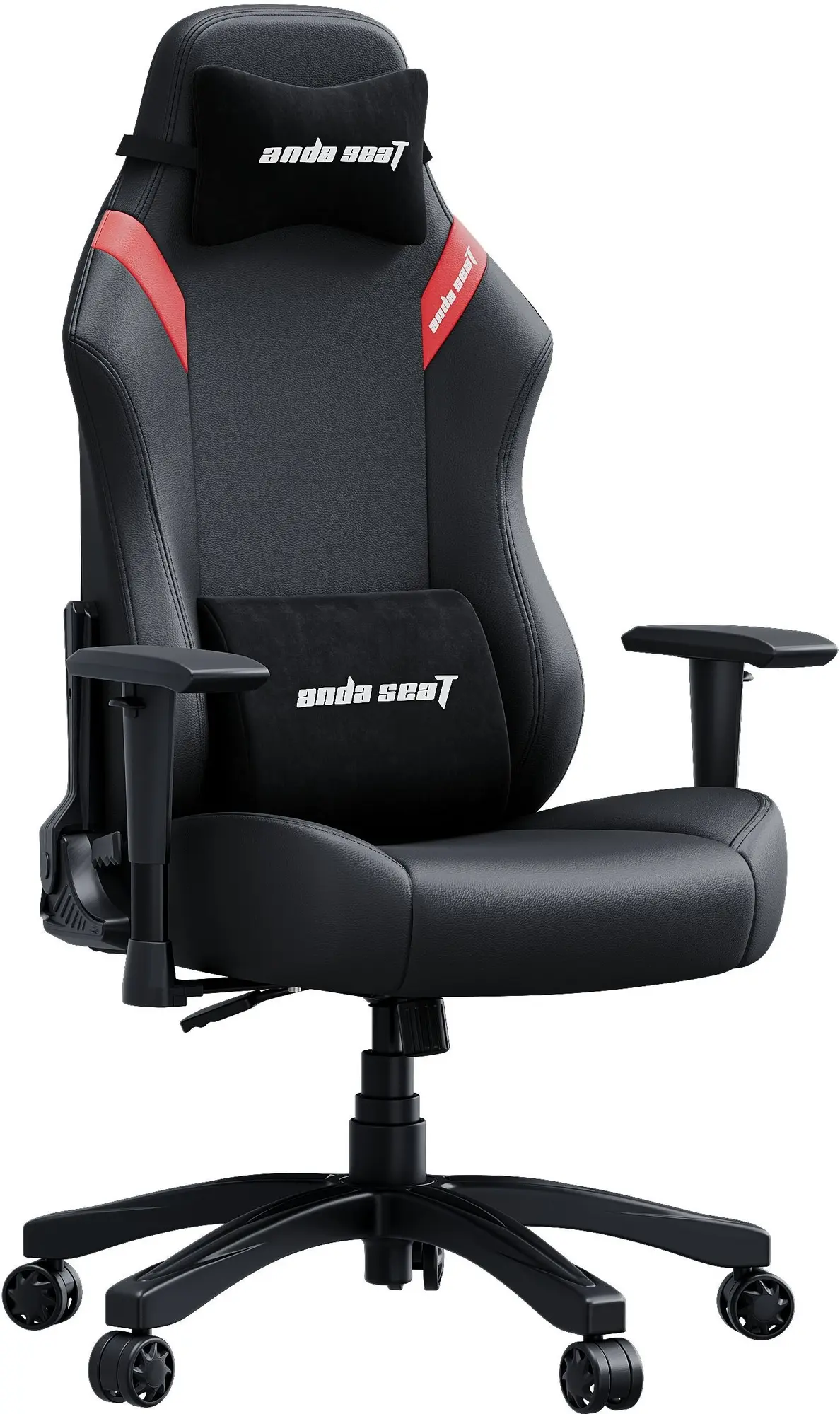 Кресло игровое Anda Seat Luna, черный/красный (AD18-44-BR-PV), цвет черный/красный