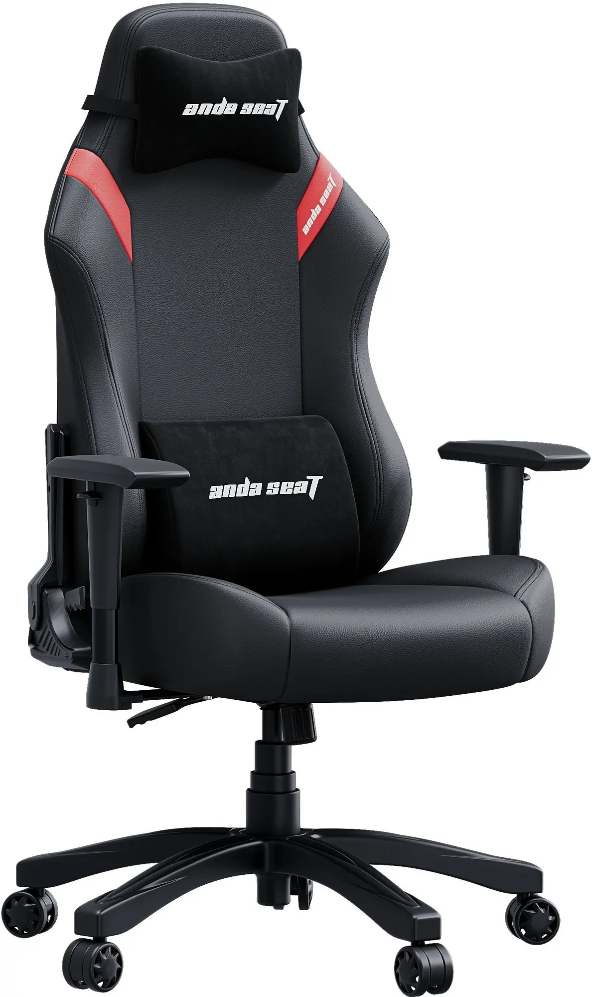 Кресло игровое Anda Seat Luna, черный/красный (AD18-44-BR-PV)