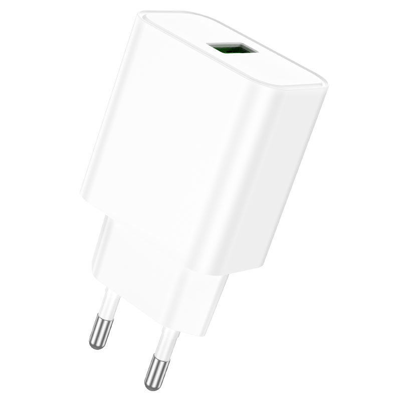 

Сетевое зарядное устройство Borofone BA72A Spring 18 Вт, USB, EU, Quick Charge, белый (6974443388558), BA72A Spring