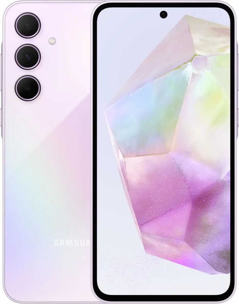 

Смартфон Samsung Galaxy A35 5G, 6.6" 2340x1080 Super AMOLED, Samsung Exynos 1380, 8Gb RAM, 128Gb, 3G/4G/5G, NFC, Wi-Fi, BT, 3xCam, 2-Sim, 5000 мА⋅ч, USB Type-C, Android 14, фиолетовый (SM-A356ELVDCAU), Galaxy A35 5G