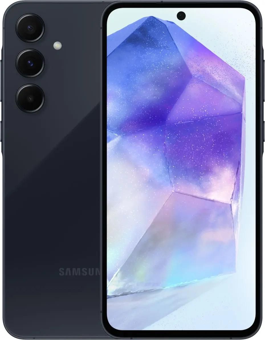 Смартфон Samsung Galaxy A55 5G 8Gb/128Gb Android темно-синий  (SM-A556EZKACAU), 1264281 купить по цене 41200 руб в Новосибирске в  интернет-магазине e2e4