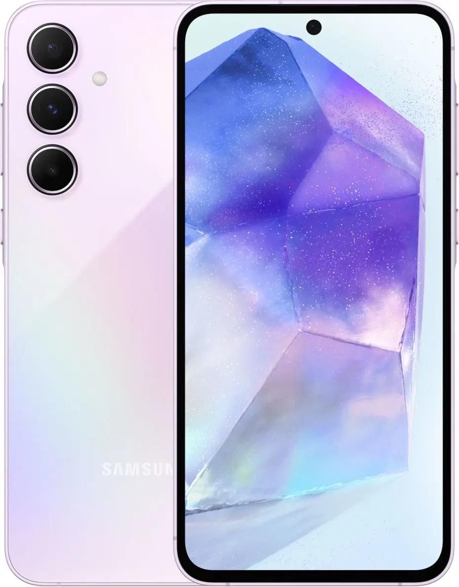 

Смартфон Samsung Galaxy A55 5G, 6.6" 2340x1080 Super AMOLED, Samsung Exynos 1480, 8Gb RAM, 128Gb, 3G/4G/5G, NFC, Wi-Fi, BT, 3xCam, 2-Sim, 5000 мА⋅ч, USB Type-C, Android 14, фиолетовый (SM-A556ELVACAU), Galaxy A55 5G