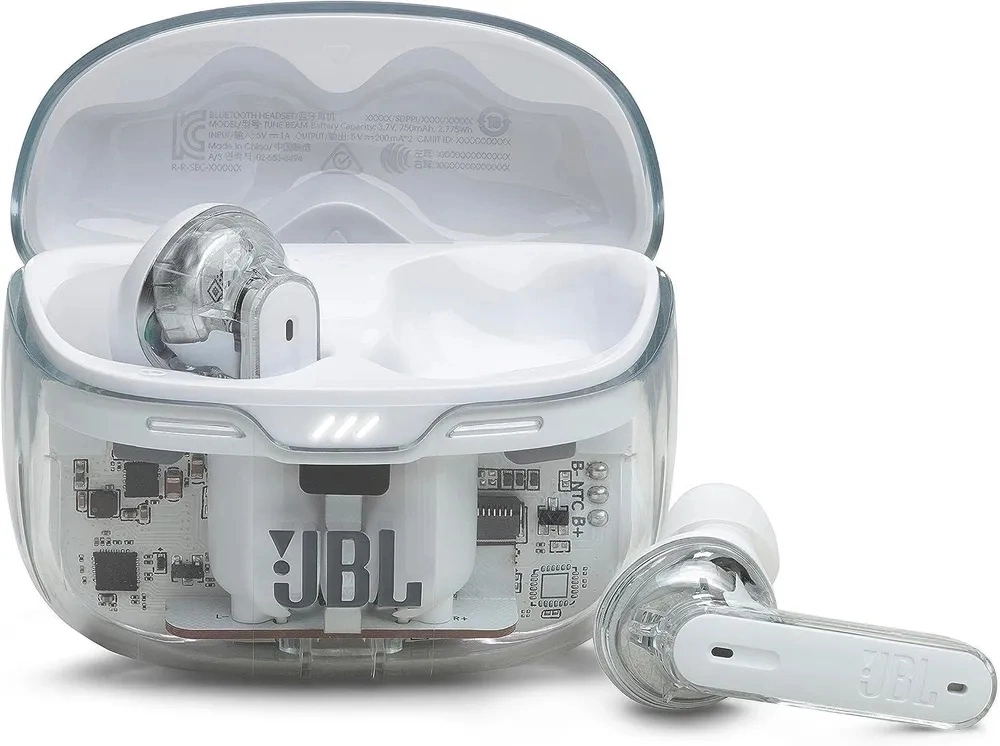 

Беспроводная гарнитура JBL Tune Beam Ghost, белый/прозрачный (JBLTBEAMGWHTAS), Tune Beam Ghost