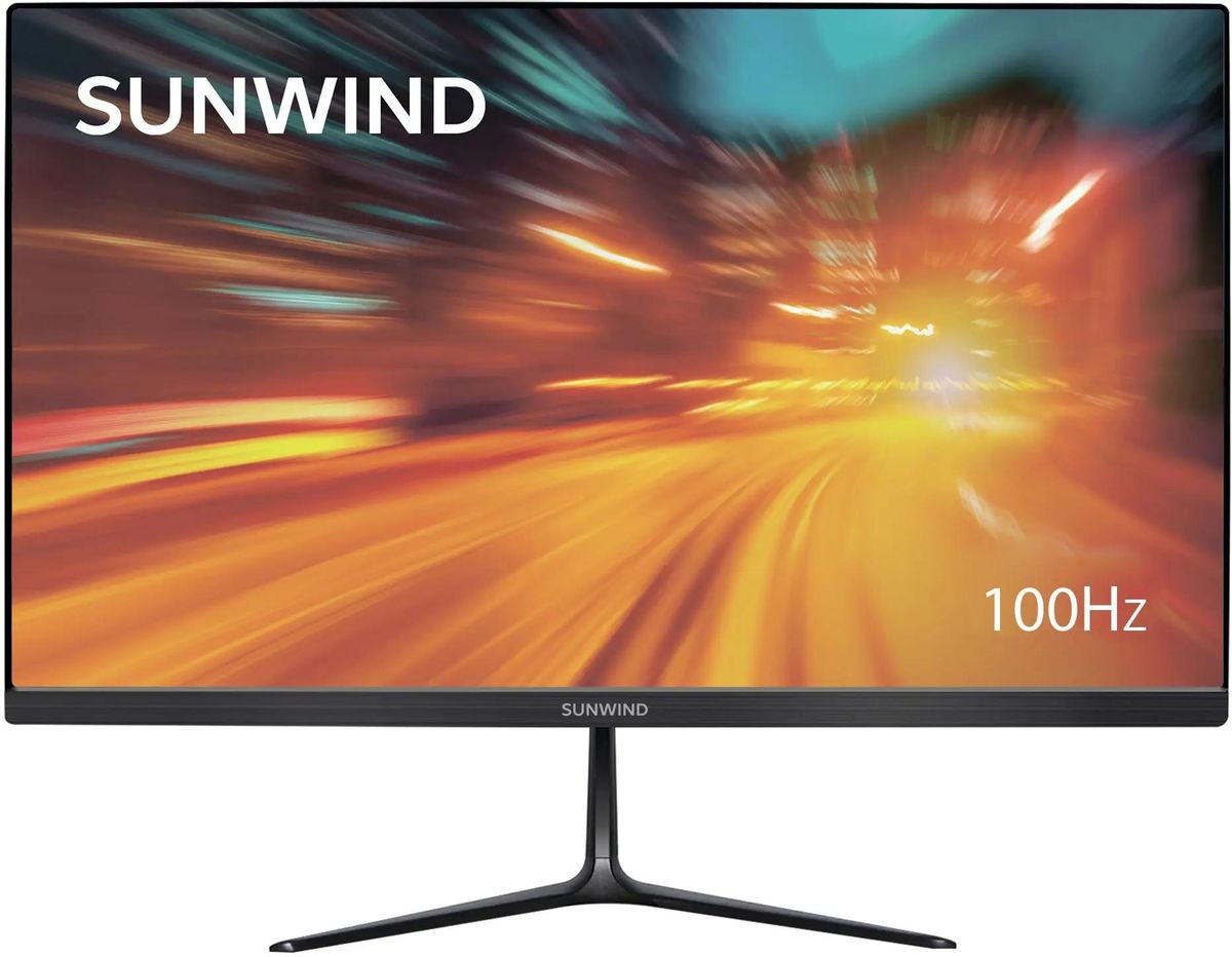 

Монитор 21.5" Sunwind SM-22FV222 VA, 1920x1080 (16:9), 250кд/м2, 100 Гц, 5 мс, 178°/178°, VGA, HDMI, черный (SM22VB01), SM-22FV222