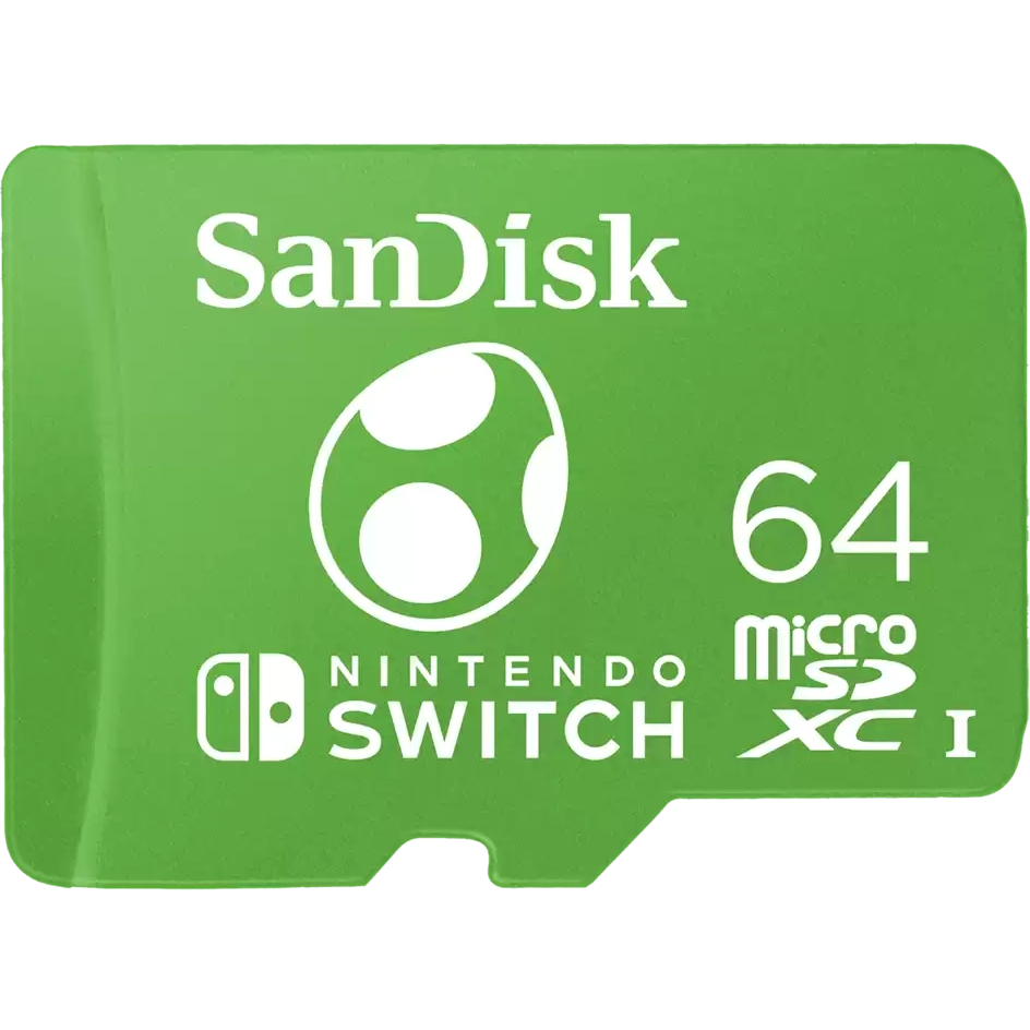Карта памяти 64Gb microSDXC Sandisk Nintendo Switch Class 10 UHS-I U3 V30 A1 (SDSQXAO-064G-GN6ZN)
