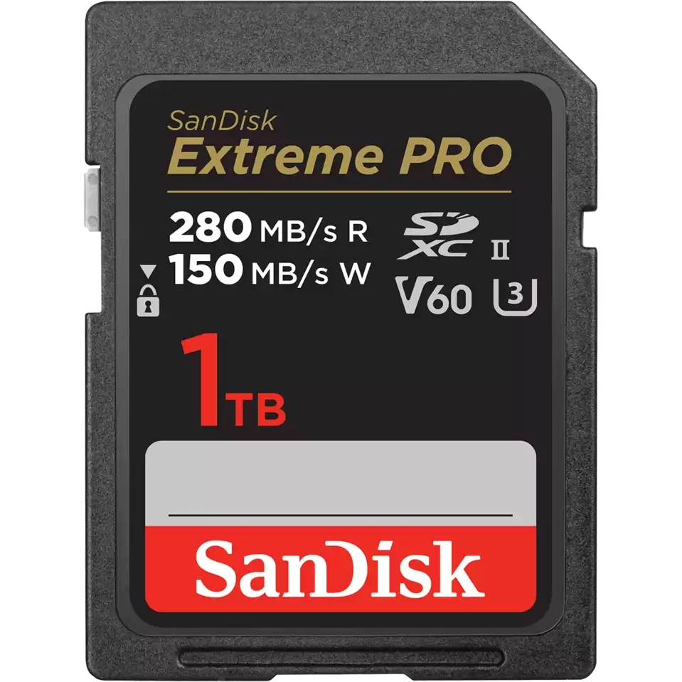 Карта памяти 1000Gb SDXC Sandisk Extreme Pro Class 10 UHS-II U3 V60 (SDSDXEP-1T00-GN4IN)