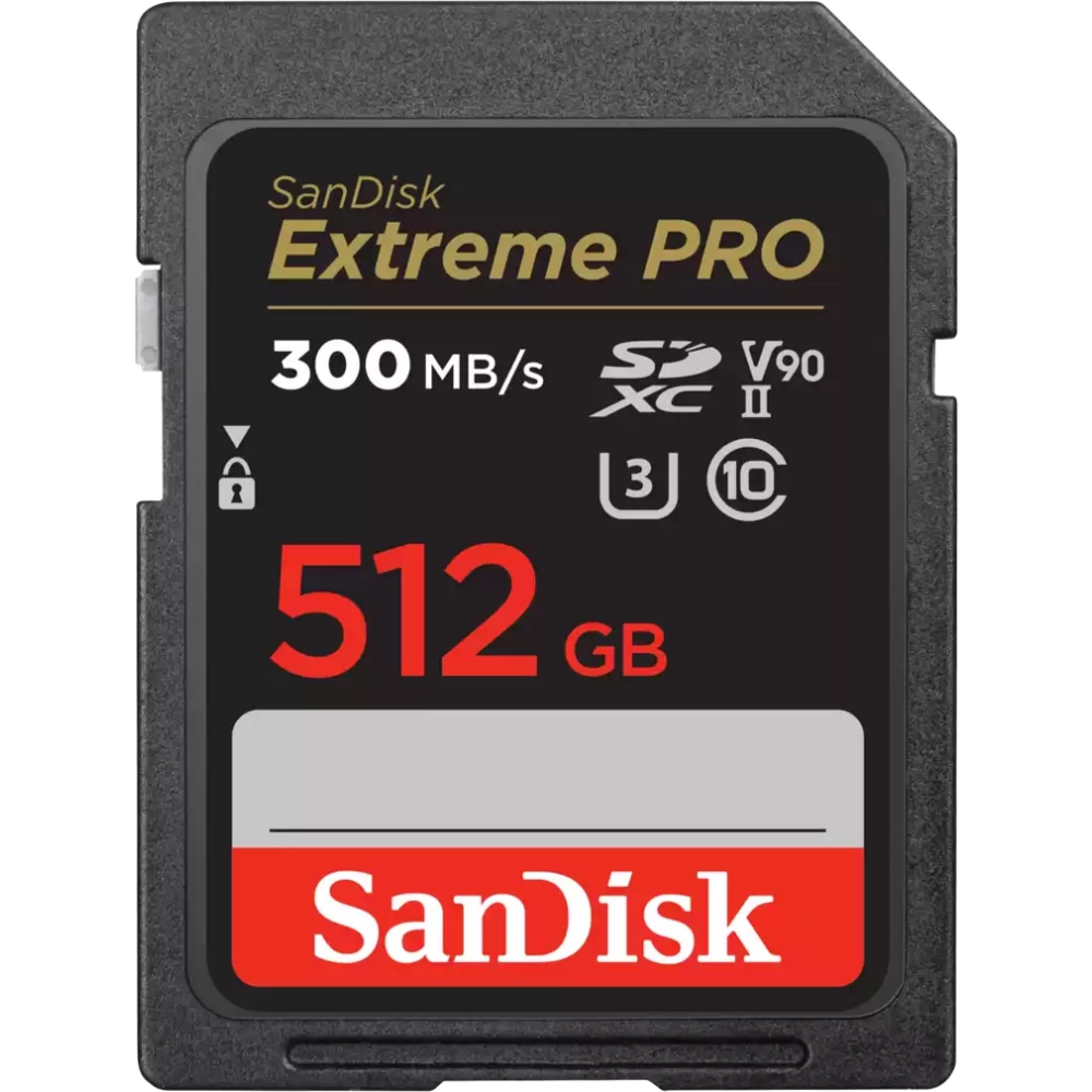 Карта памяти 512Gb SDXC Sandisk Extreme Pro Class 10 UHS-II U3 V90 (SDSDXDK-512G-GN4IN)
