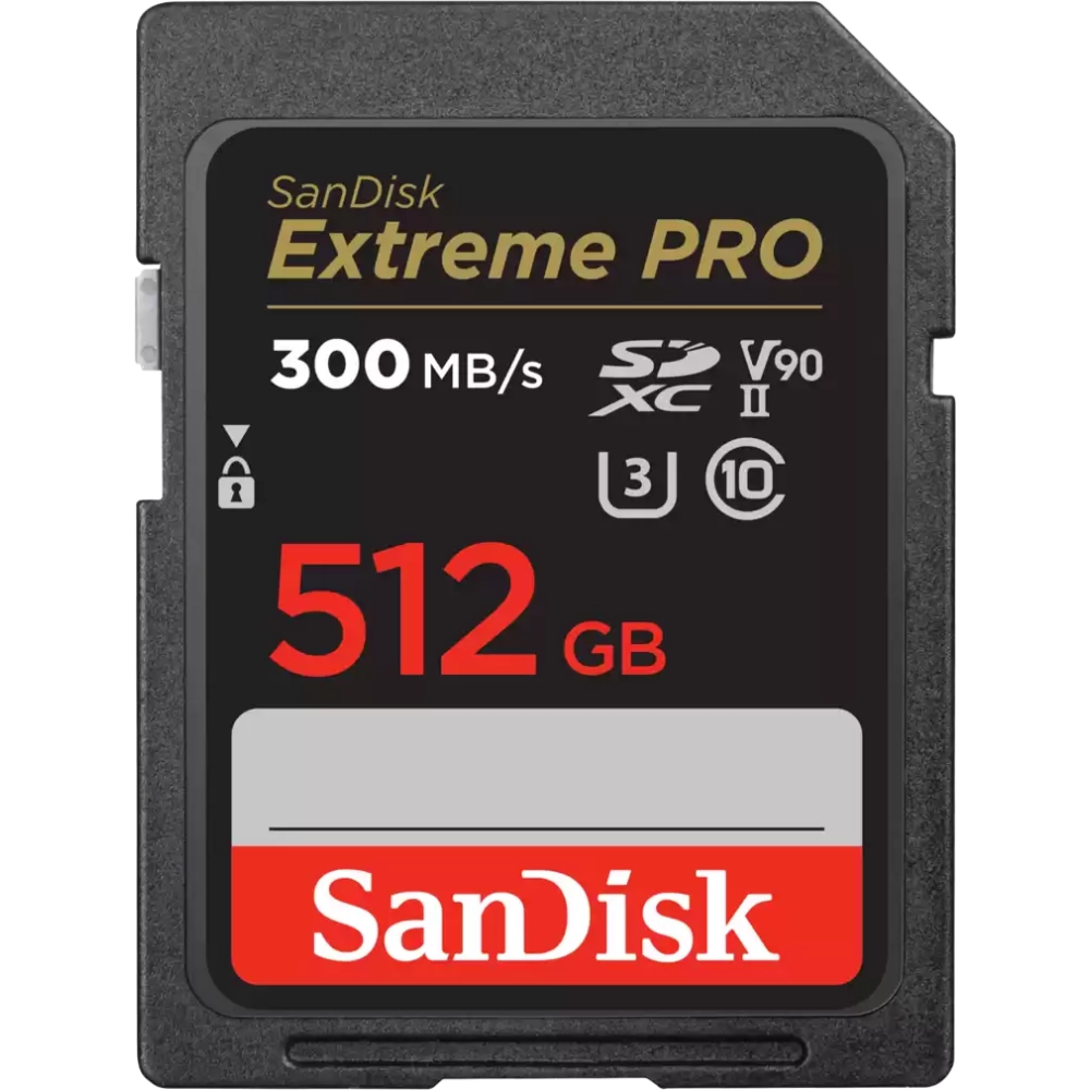 

Карта памяти 512Gb SDXC Sandisk Extreme Pro Class 10 UHS-II U3 V90 (SDSDXDK-512G-GN4IN)